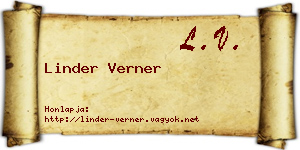 Linder Verner névjegykártya